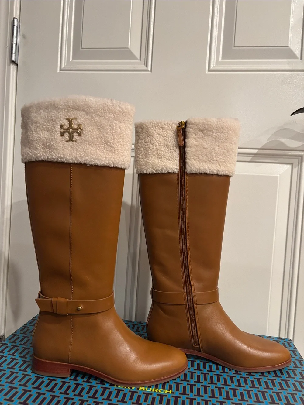 Tory Burch Shearling Everly Boot Calf Leather/Shearling